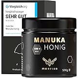 maorika - Manuka Honig 400 MGO + 500g im Glas (lichtundurchlässig, kein Plastik) - laborgeprüft, zertifiziert aus Neuseeland