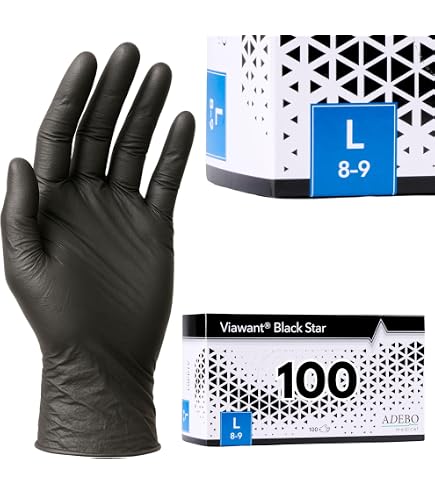 Colad 53600 Handschuhe aus Nitril, Schwarz, Größe L, 60 Stück bei Günstiger Preis