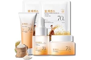 SNOCKOO Reis Gesichtspflege Set 6pcs Skincare Set für Strahlende Haut, Beauty Set, Feuchtigkeitsspendende Sets für Tiefenpflege & Ausgleichende Pflege, Geschenk Set für Frauen & Teenager Mädchen