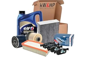 KW&HP KIT TAGLIANDO 4 FILTRI PER CAPTUR CLIO IV 1.5 DCI CON OLIO MOTORE ORIGINALE ELF 5 LITRI 5W30 E PASTIGLIE ANTERIORI