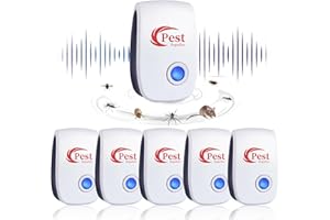 HEEGFF Répulsif Ultrason Anti-Rongeurs Insectes, 6 pcs Ultrason Anti Moustique Ultrason Souris et Rats, Intérieur Répulsif Électronique Insectes pour Souris, Rats Fourmis Araignées Moustiques
