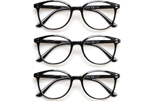 VisiWell 3 Pack Reading Glasses for Women and Men Spring Hinge Stylish Readers Black/Tortoise Readers for Men and Women