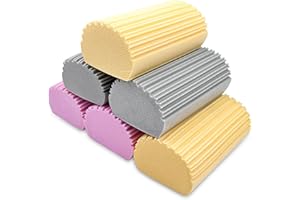 Elsrantor 6 pcs spugna piatti, spugnetta antipolvere, PVA Assorbente spugne per la pulizia, umida spolverino per pulire, per Ringhiere, Persiane, Finestra, Specchi, Prese d'Aria, Tende