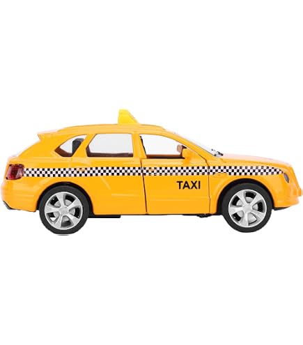 Taxi New York PLAYJOCS GT-1746 – échelle 1/43-1/34 – Portes Avant Ouvrantes – Véhicule Métal