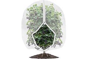 EVOIO Fruit Tree Netting Bird Protection with Zipper, Garden Netting Plant Covers, 100cm X 150cm Garden Fruit Netting Mesh, Bird Netting Protective Cover for Blueberry Vegetables Flower Strawberry