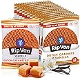 Rip Van Wafels Dutch Caramel & Vanilla Stroopwafels - Healthy Snacks - Non GMO Snack - Keto Friendly - Office Snacks - Low Sugar (3g) - Low Calorie Snack - 12 Count