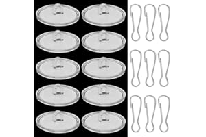 DXLing 50 Stück Deckenhaken Selbstklebend Und 50 Stück Fahnenmast Clip 23mm Transparent Klebehaken ohne Bohren Klebeknöpfe mit Öse Durchsichtige Haken zum Kleben für Küche Bad Decke zum Aufhängen