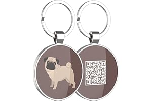 DISONTAG Placas para Perros,Placa para Perros Personalizadas,Placas para Mascotas,Placa De Identificacion Perros,41 Patrones Realistas, Pantalla De Información única | Modificable