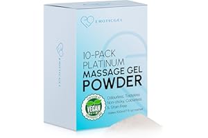 ‎EROTICGEL Premium Nuru żel do masażu w proszku (10 sztuk) | 5 g tubka podróżna daje 500 ml | wyprodukowano w Japonii | bez parabenów i gliceryny