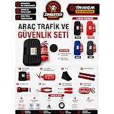 ZIMBIRTICI Trafik ve İlk Yardım Seti T&uuml;vt&uuml;rk Onaylı Yeni Mevzuata Uygun Eva Kumaşlı Siyah &Ccedil;anta