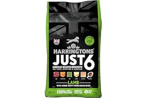 Harringtons Just 6 Lamb & Veg Complete Grain Free Dry Dog Food With Added Tasty Fresh Baked Bites 12kg