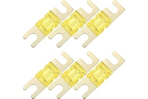 A ABSOPRO 6 Stück ANL Flachsicherungen 120A AFS Mini ANL Sicherung für Auto LKW Motorrad Boot Audiosystem