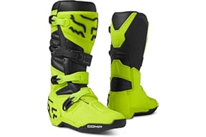 FOX RACING Botas de Motocicleta para Hombre, amarillo FLUO, 43 EU