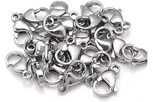 YIEUR 100 chiusure a moschettone, in acciaio inox, 12 mm, chiusura a moschettone, per fai da te, gioielli (acciaio inossidabile)