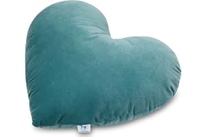 ‎PEPI MADE IN POLAND Pepi Herzkissen Kuschelkissen Herz Kissen Kinderzimmer - Kuschelkissen Flauschig - Kuschel Kissen mit Bezug Weiche Füllung Emerald