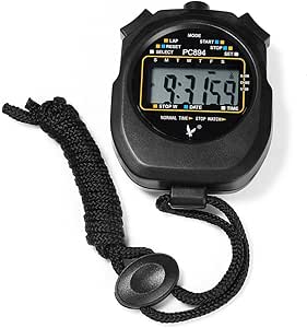 Pc4 Handheld Electronic Stop Watch Digital Timer Sports Stopwatch With Alarm Calendar Functions Black Amazon Co Uk Kitchen Home
