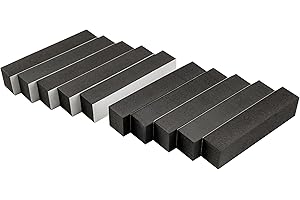 Musiclily Pro 80x18x15mm EVA Mousse Anti-Vibration Adhesif pour Micro de Basse Jazz Bass, Noir (Lot de 10)