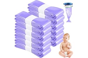 EOPUOZS 12 Recharge Poubelle a Couche, Sac Poubelle Couche Grande Capacité, Excellente Résistance Anti-Odeur, Recharge Sac Poubelle Couche Compatible avec Tommee Tippee Angelcare Genie Litter Locker (Violet)
