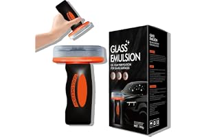 Qifour Automotive Glass Oil Film Cleaner with Cleaning Brush – Windshield Oil Film Remover, Water-Repellent Glass Treatment, Clear View Window Cleaner for Car Windows, Mirrors & Windshields