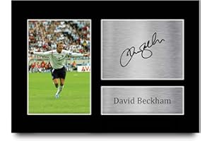 HWC Trading - Immagine con autografo stampato in formato A4, motivo: David Beckham Inghilterra, per fan e sostenitori, formato A4