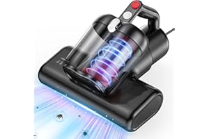 ‎YUFAC YUFAC Milbensauger für matratzen, 16Kpa Matratzenreiniger Bettstaubsauger mit UV-Licht HEPA-Filter Heißluftfunktion Staubmilben-Sensor Ultraschall, 600W Handstaubsauger für Bed Sofa (Schwarz)
