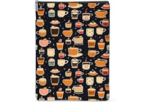 JEILINK Book Sleeve Book Protector Book Pouch Book Lovers Gifts Bookish Gifts Book Cover with Zipper for Hardcover Paperback Washable Coffee Cake Printed Gift Bag for Women Librarian Birthday, BookCover