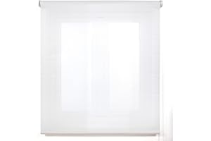 Blindecor Belmont estor enrollable tejido translúcido brillante - Blanco, 140 x 270 cm (Ancho por Alto). Tamaño de la Tela 137 x 265 cm. Estores para ventanas