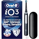 Oral-B iO3 Siyah Şarjlı/Elektrikli Diş Fır&ccedil;ası, 1 Fır&ccedil;a Başlığı, Uzun &Ouml;m&uuml;rl&uuml; Pil, Seyahat Kabı