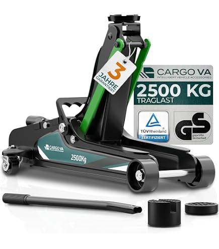 MASKO® Cric idraulico 3T altezza di sollevamento piatto 70-470 mm