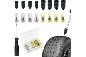 Adiwo Clavos de Reparación de Neumáticos de Goma, 16 PCS Tubeless Tire Repair Stud Kit, 2 Tamaños Tire Repair Studs with Screwdriver, Car, Motorcycle, Truck, Bike Tire Repair Kit (8S+ 8L)