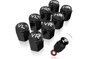 ‎JK TRADE JK Trade® NEU 8X ABS-Kunststoff Ventilkappen Auto zur Reifenmarkierung mit integrierter Dichtung für eingelagerte Winter- & Sommerreifen, Universal, KFZ-Zubehör (Schwarz V1)