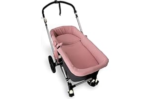 Babyline Cubre capazo Muselina 100% Algodón + Colchita + Almohada Muselina 100% Accesorios Set 3 Piezas. Fabricado En España. Hipoalergénica, Transpirable, Hipersuave (Rosa Maquillaje)