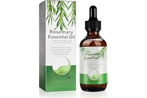 HKBTCH Rosmarinöl Haare, Rosemary Oil for Hair, Rosmarin Haaröl für Gesundes Haarwachstum, Naturreines Ätherisches Öl für Hautpflege, Massage und Aromatherapie, 60 ML