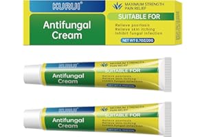 KURUI Antifungal Cream - Soothes Itching & Burning, Targets Fungal Irritations: Jock Itch, Ringworm, Athlete's Foot - Fast Relief Formula for Body & Face -2 Packs - Yellow