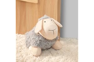 Forecronic Butoir de porte mignon Butoirs de porte décoratifs pour la maison et le bureau, butoir de porte intérieur lesté en forme d'animal Butoir de porte décoratif en tissu - Moutons