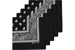 ZENO Black Bandana - 100% bomull & naturliga fibrer - Polyesterfri svart halsduk - Premiumkvalitet - Mjuk, hållbar och maskintvättbar - Snusnäsduk för män - Unisex och barn - 5-pack