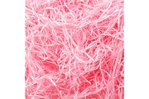 VZXQX 100 Grammi Carta Velina Tagliuzzata Rosa, Carta Tagliuzzata per Regali Cestino Confezioni Imballaggio, Carta Rafia Tagliuzzata per Regalo Decorazione Forniture per Feste Bomboniere