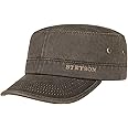 Stetson Datto Men's Army Cap - Water-Repellent Cotton With UV 40+ Sun Protection - Summer/Winter Urban Cap - Washed Leather Look (Oilskin)