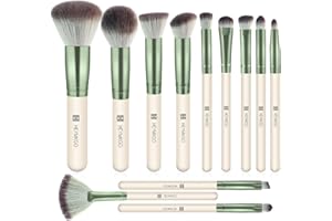 HEYMKGO Pinceaux Maquillages 12pcs Diversity Pinceau Maquillage Premium Synthetic Bristles Foundation Powder Concealers Blush Blending Lip Eyeshadow Eyebrow Highlighter Kit Pinceaux Maquillages