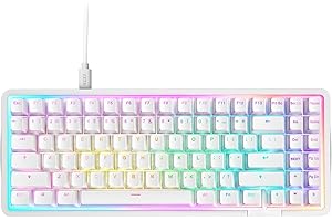 ‎NZXT Magnetische RGB-Gaming-Tastatur NZXT Function Elite MiniTKL – anpassbare Betätigung, Doppelschienen-Halleffekt-Schalter, Rapid Trigger, 8K-Abfrage – verbessertes Tippgeräusch und -gefühl – DE – Weiß