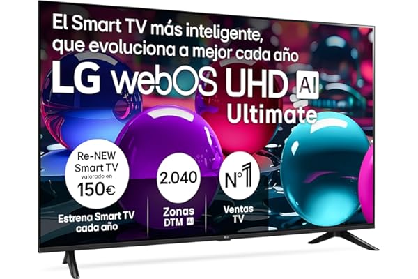 LG 43UA73006LA - TV 43", UHD 4K, WebOS 25, Ultimate IA, HDR10 Pro, Super Upscaling, Dolby Digital Plus, Google Assistant, Negro