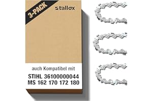 3 tallox Sägeketten 3/8" 1,1 mm 44 TG 30 cm Schwert kompatibel mit Stihl Motorsägen