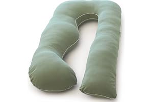 PharMeDoc Schwangerschaftskissen - Seitenschläferkissen, U Form Pregnancy Pillow und Stillkissen - Unterstützung für Rücken, Hüften, Beine, Bauch für Schwangere Frauen, Seitenschläferkissen mit Bezug