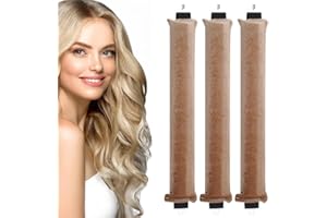 NJCXOLA 3 Pezzi Heatless Hair Curler,Bigodini Morbidi per Dormire, Bigodini Overnight Blowout, Ricci Senza Calore,Fascia Bigodino Capelli, Morbido DIY Bigodino Fascia Capelli, per Corti, Lisci o Ricci