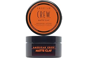 American Crew Matte Clay, Cera Mate Pelo Hombre Fijación Media-Alta, Cera con Acabado Mate, Moldeador Pelo con Arcilla y Fijador Pelo en Pasta, 85g