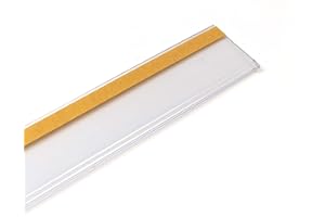 ABARNOM Lot de 50 porte-prix avec adhésif pour étiquettes de 39 mm, transparent, pour étiquettes de prix, étagère, porte-prix adhésif, panneaux pour prix