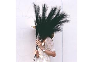 HANYUN Han Yun 7 Stück Pampasgras Groß, 100CM Künstlich Getrocknete Blumen Pampasgras Deko, Hochzeitsdekoration, Verschönerung, Wohnzimmer deko (Schwarz)