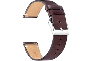 BINLUN Paski do Zegarków z Prawdziwej Skóry Quick Release Wymiana Skórzane Paski do Zegarków dla Mężczyzn i Kobiet 12mm 14mm 16mm 18mm 20mm 22mm 24mm z 4 Kolorami