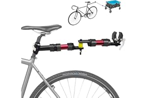 Mimoke Adaptateur de remorque de vélo - Design modulaire en nylon - Système d'amortissement et de direction - Convient pour les vélos avec tube de selle de 27 à 32 mm de diamètre