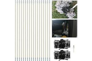 AYYDS Chimney Sweep Kit,Chimney Cleaning Brush Kit,410*100mm 18 Flexible Rods 2 Brush Replaceable Brush Head, Drainage Pipeline Flue Cleaning Tool, Easy To Use